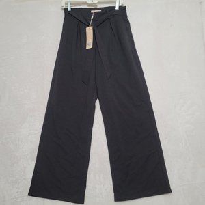 Belle Pogue Womens Pants Size M Medium black Black Wide Leg Casual